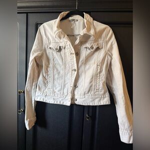 Free People Cream Jean Jacket